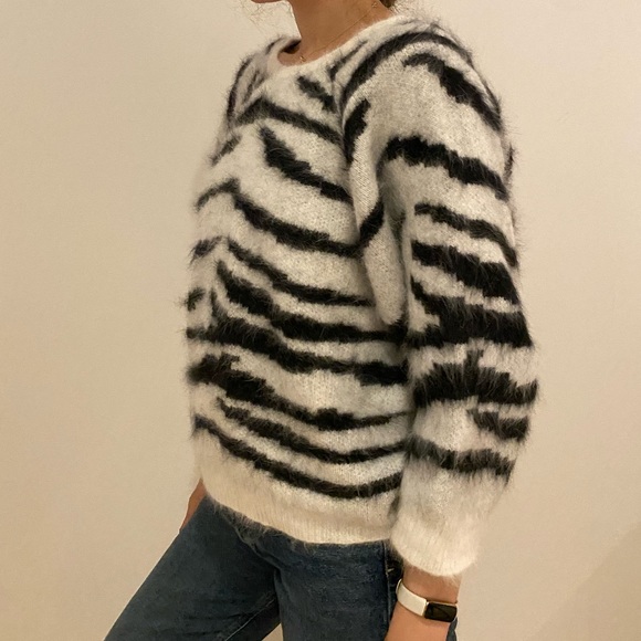 Bash parish black and white sweater size 2 - Picture 4 of 8